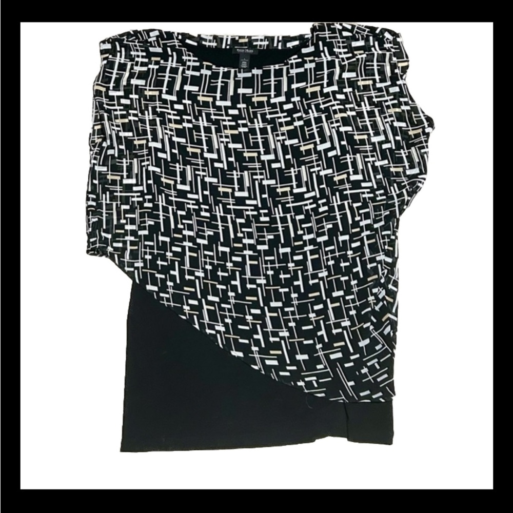 WHBM Geometric Layered Top Size L